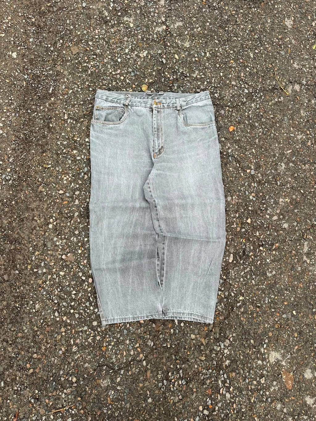Vintage Grey Washed Baggy Denim
