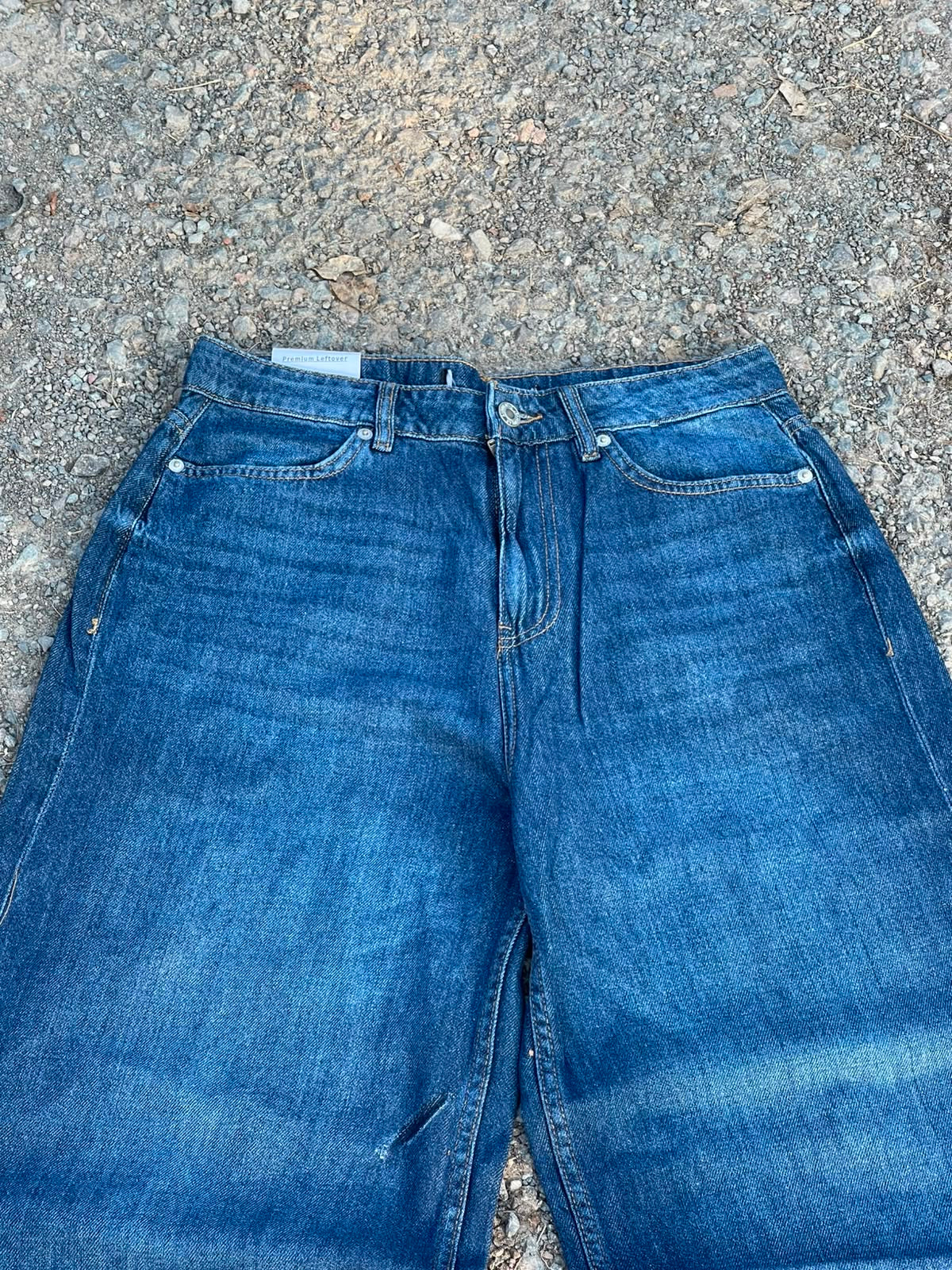 Vintage Dark Blue Baggy Denim