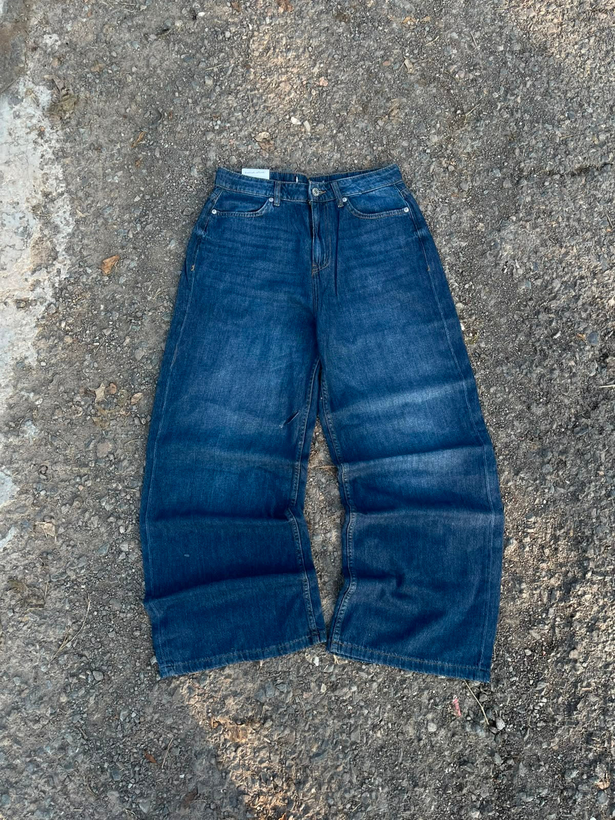 Vintage Dark Blue Baggy Denim