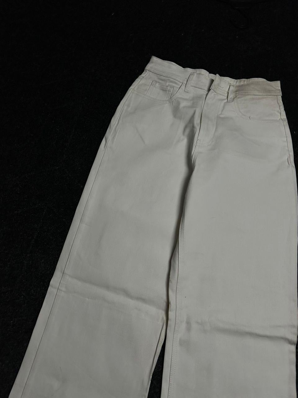 Old Money Baggy Cream Jeans