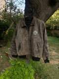 Extremely extremely rare washed cowhide genuine leather late 90s Planet Hollywood gull grain leather jacket