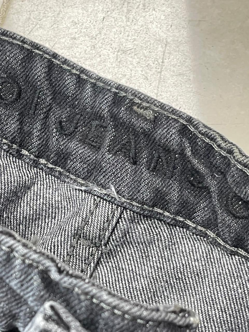 Vintage Washed Charcoal Straight Denim