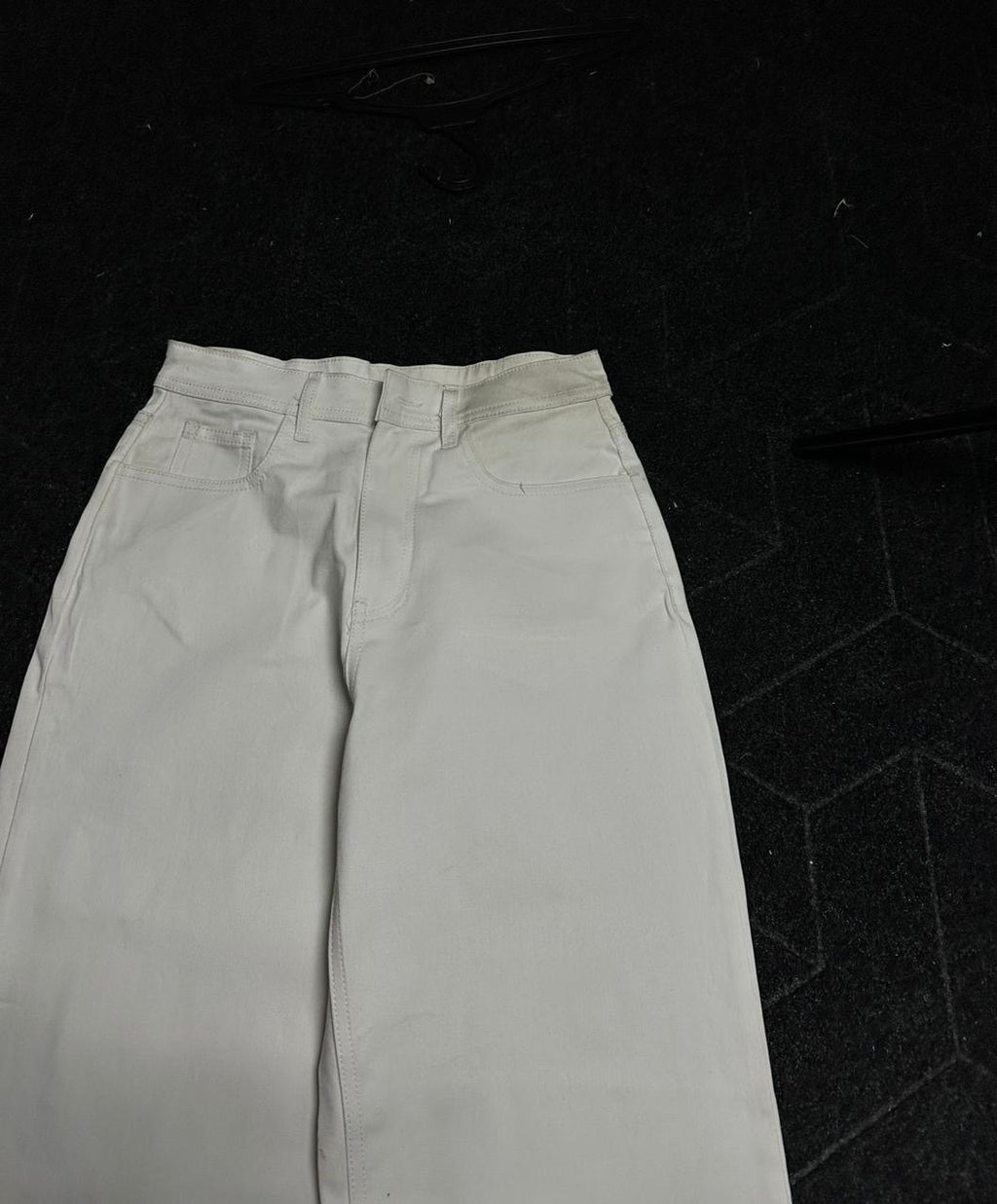 Old Money Baggy Cream Jeans