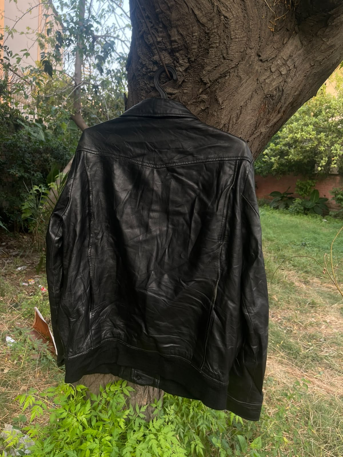 Vintage APC black genuine soft leather jacket