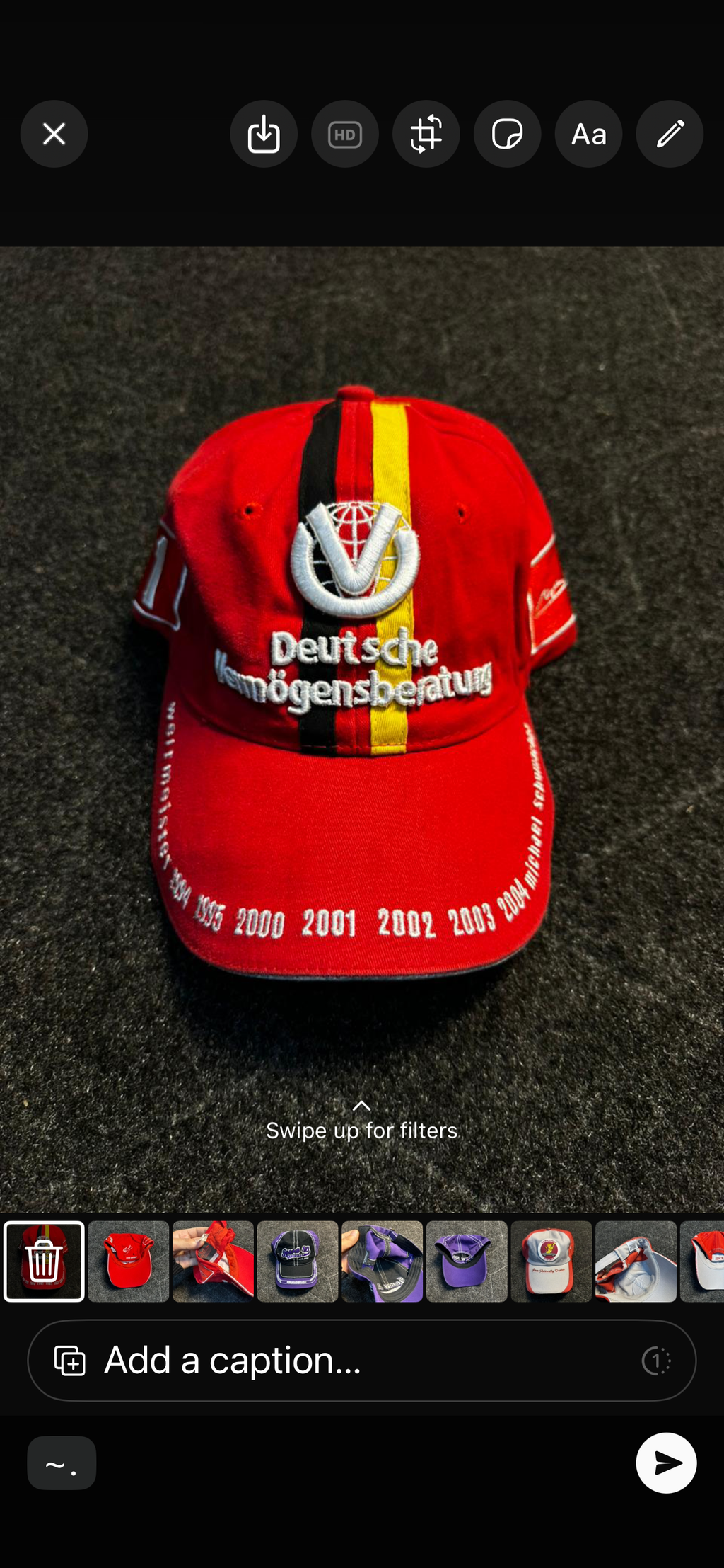 Vintage ferrari f1 michael Schumacher 2000s cap