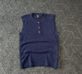 Round neck half-sleeve Henley