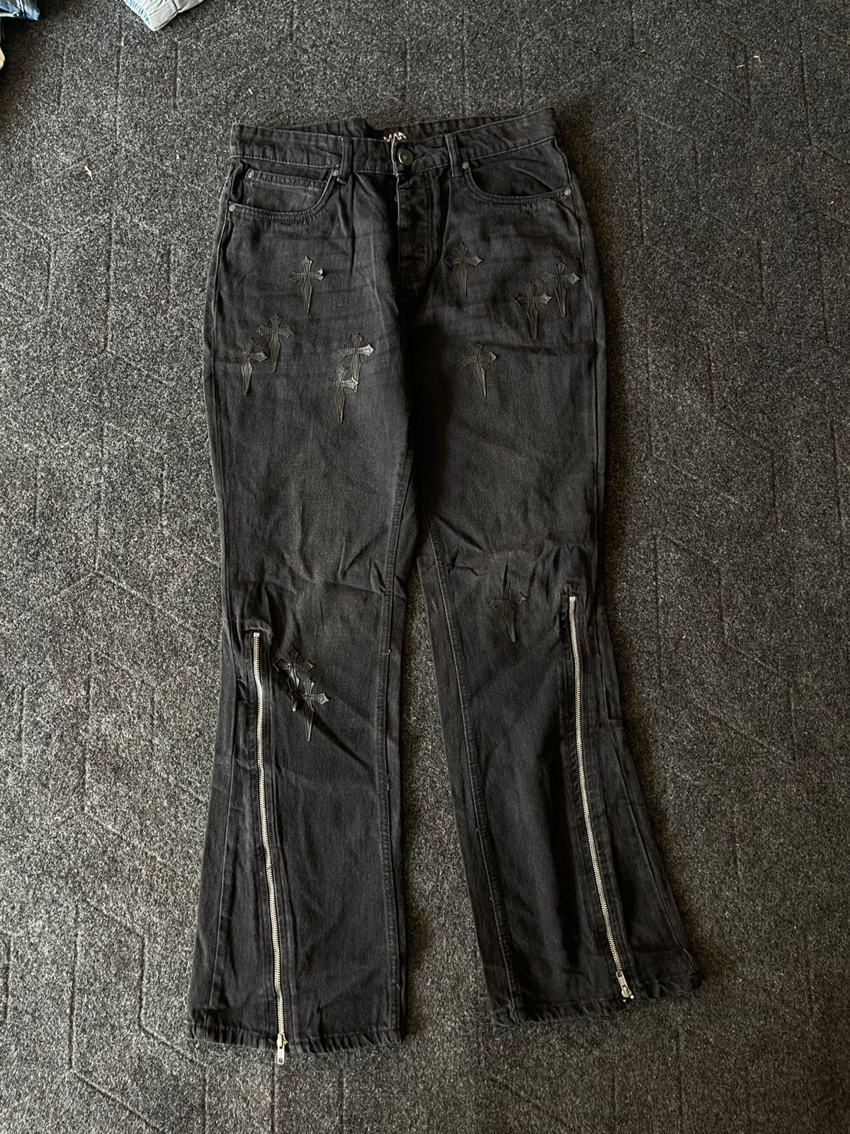 Vintage Stone Washed Baggy Flared y2k Jeans