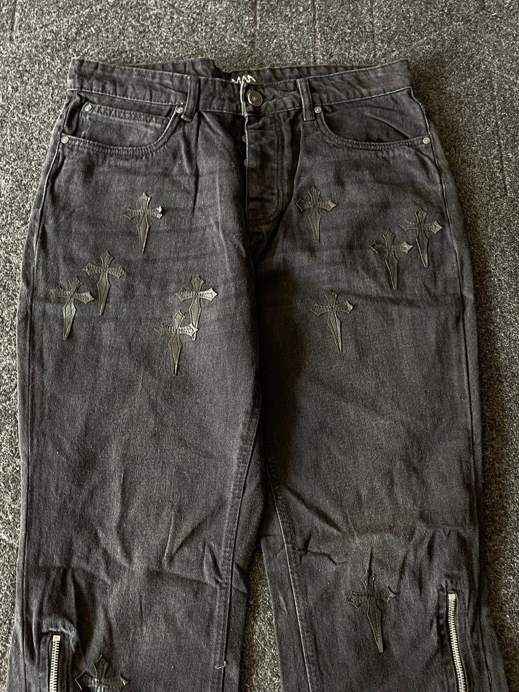 Vintage Stone Washed Baggy Flared y2k Jeans