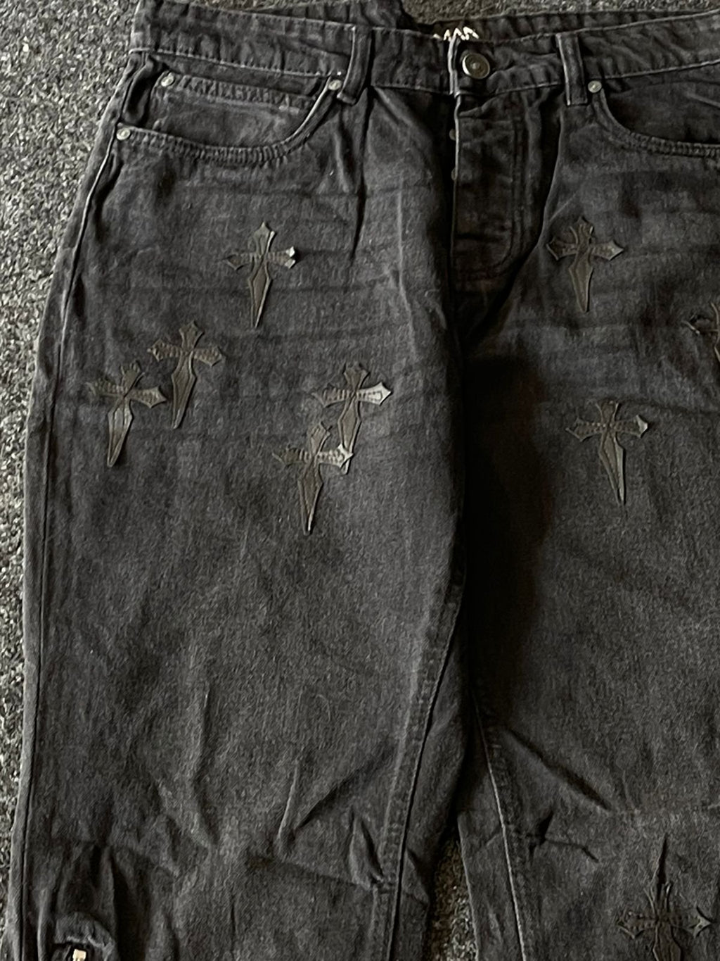 Vintage Stone Washed Baggy Flared y2k Jeans