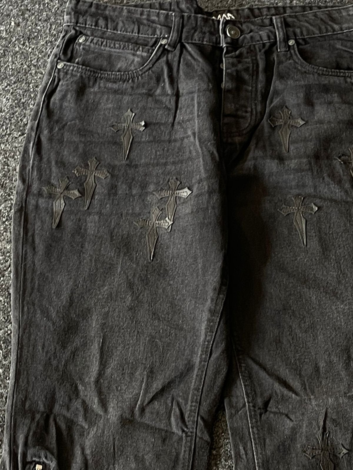 Vintage Stone Washed Baggy Flared y2k Jeans