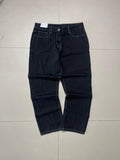 Essential black straight denim
