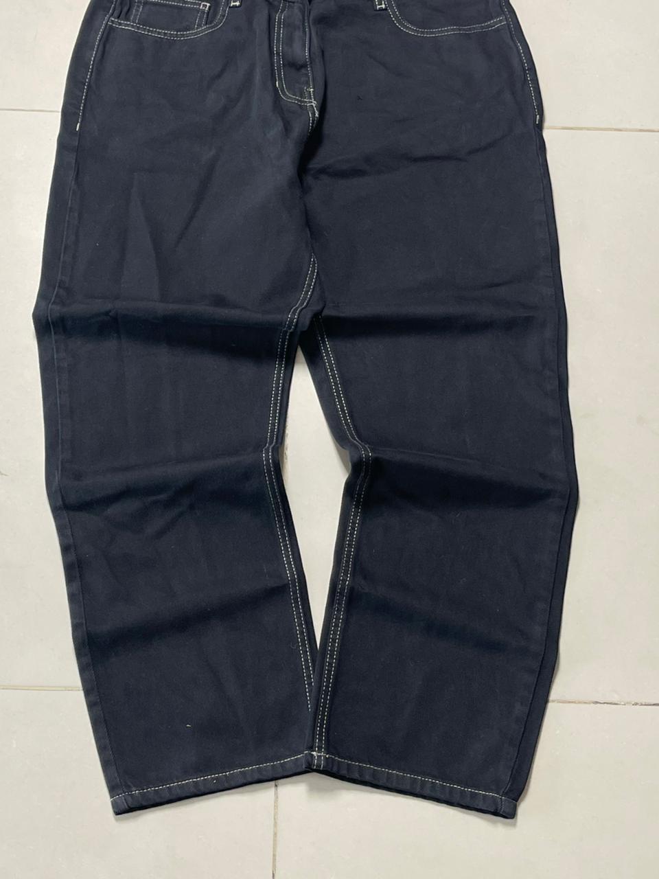 Essential black straight denim
