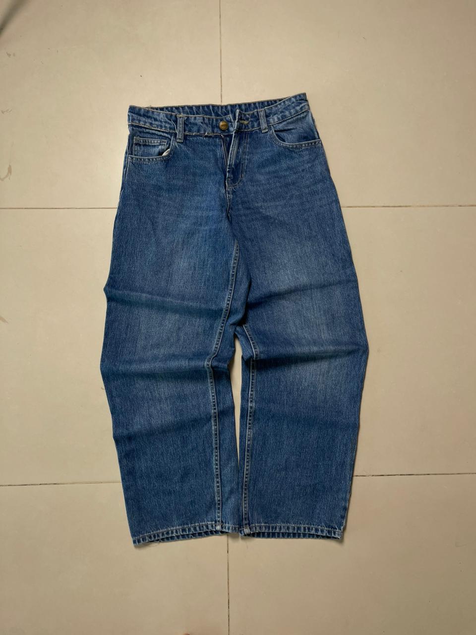 Vintage dark blue yres baggy denim