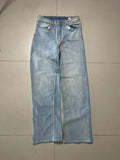 Vintage washed straight leg denim