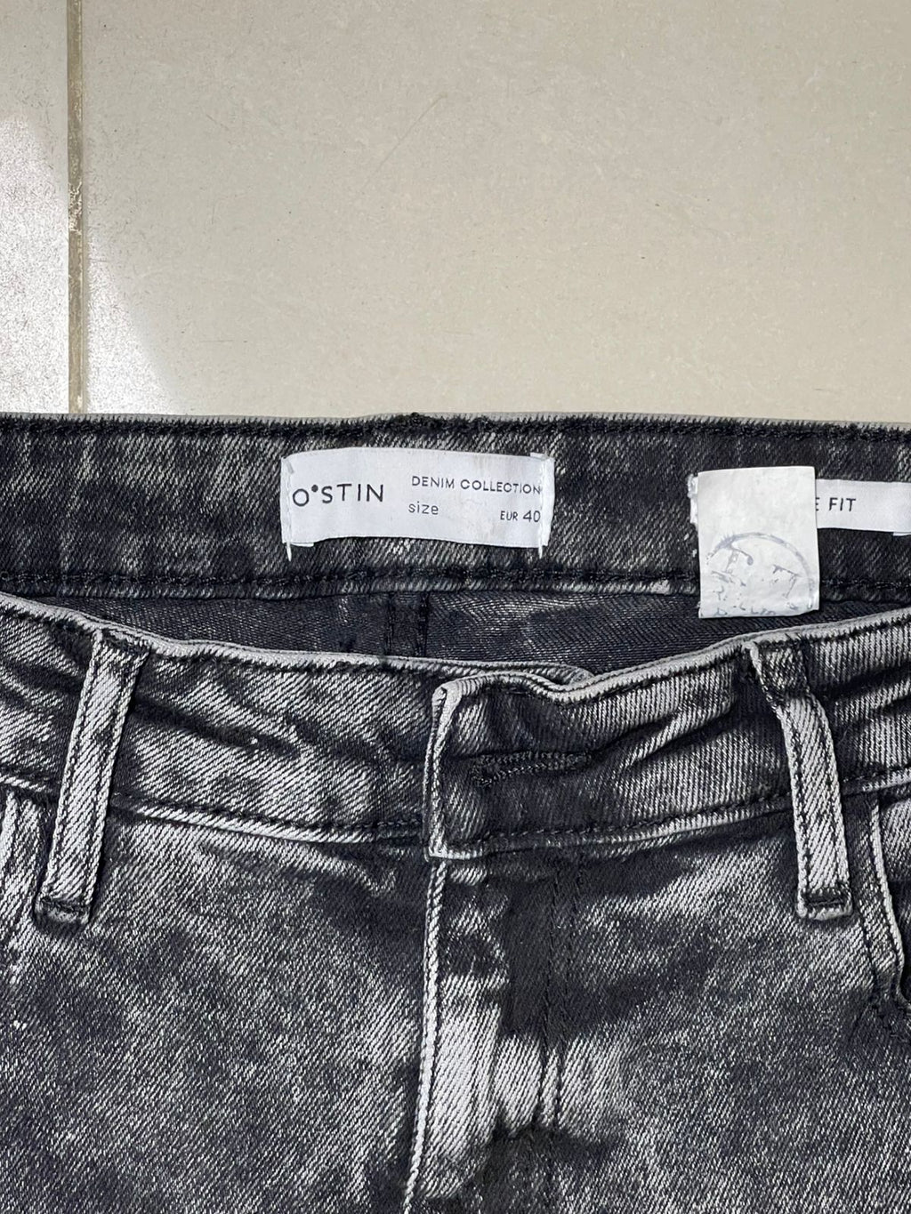 Vintage Washed Flared Denim