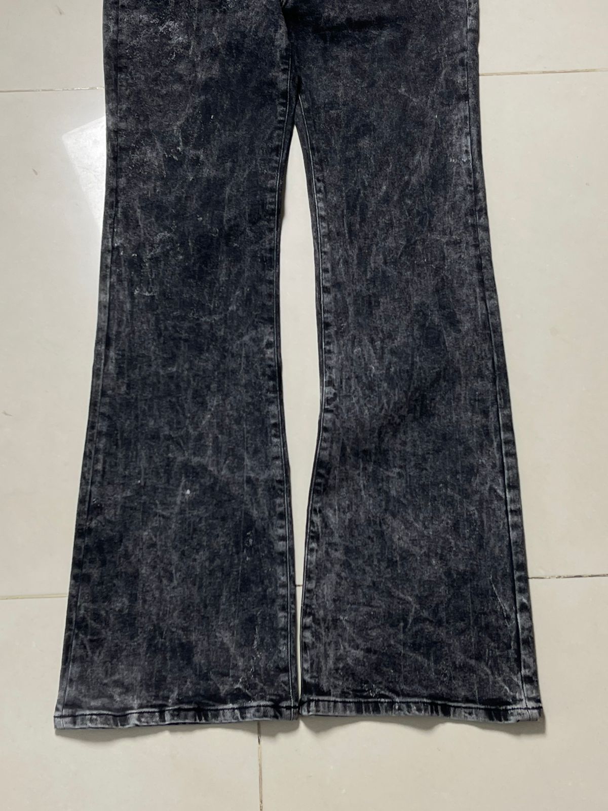 Vintage Washed Flared Denim
