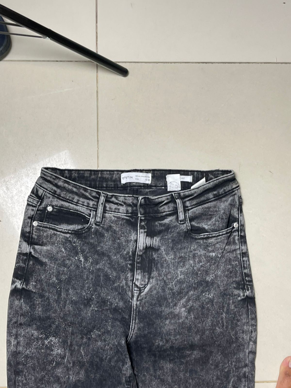 Vintage Washed Flared Denim