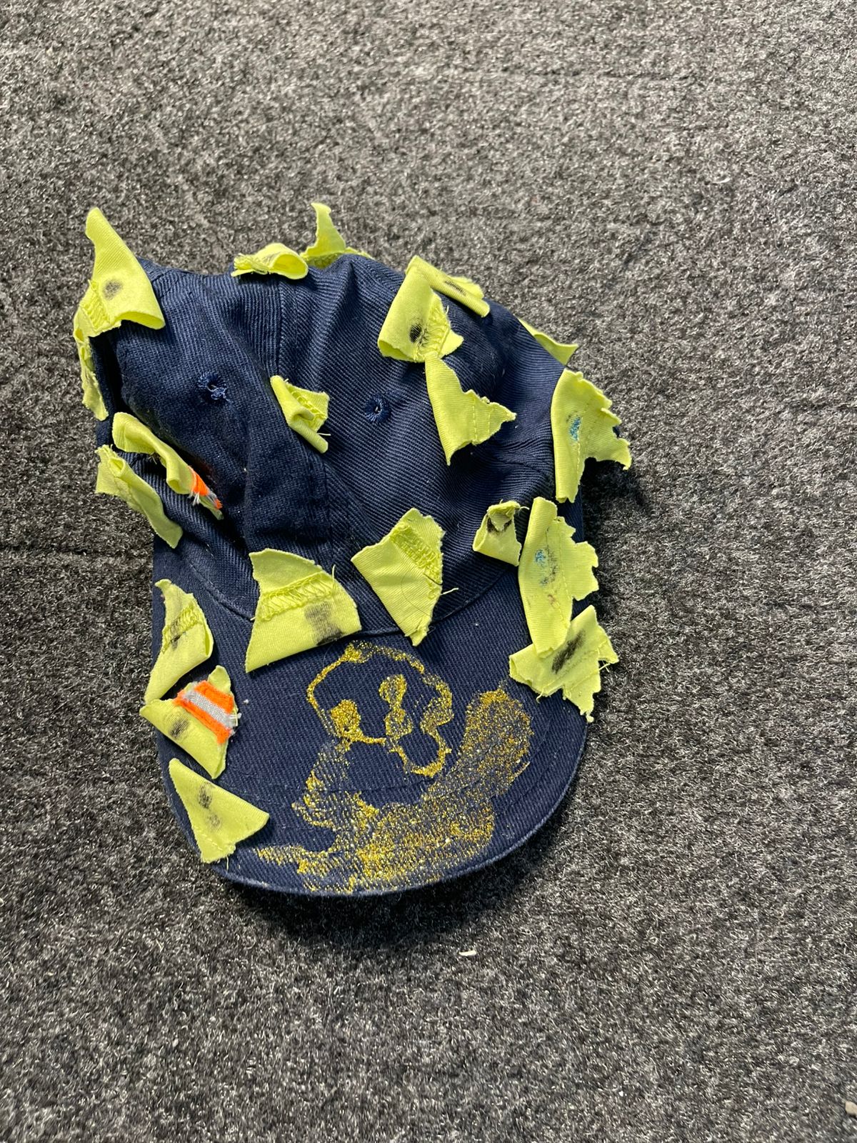 Artworked vintage cutpiece cap