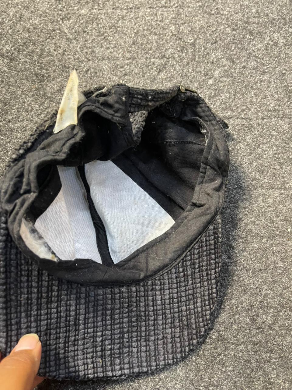 Suede knitted cap