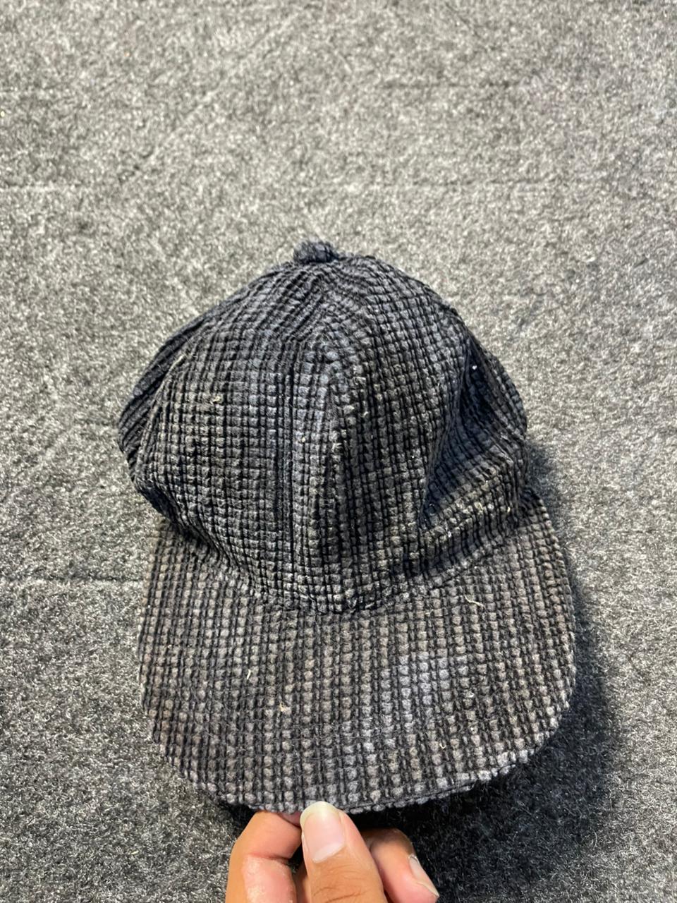Suede knitted cap