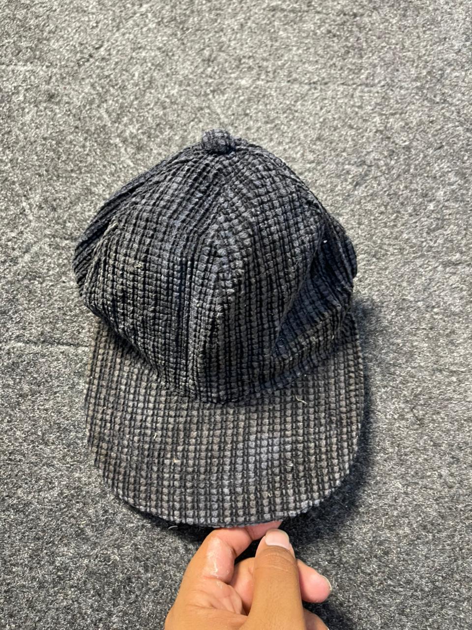Suede knitted cap