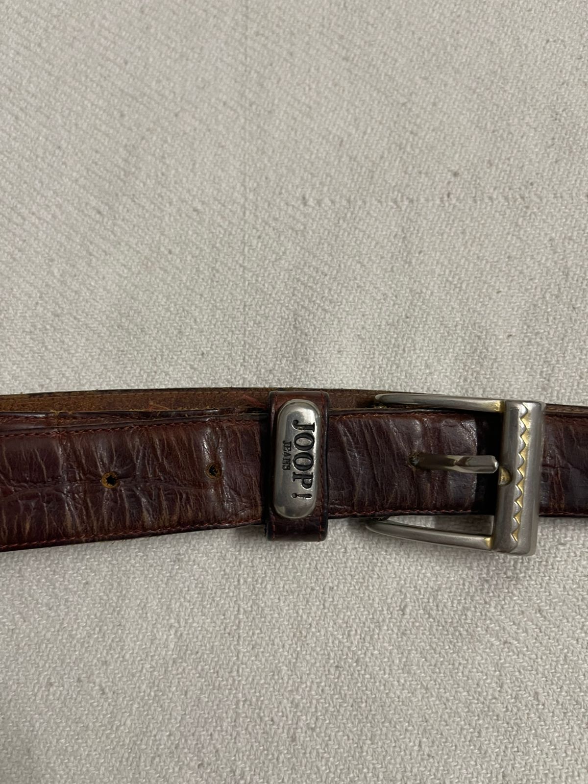 Vintage leather joop jeans belt