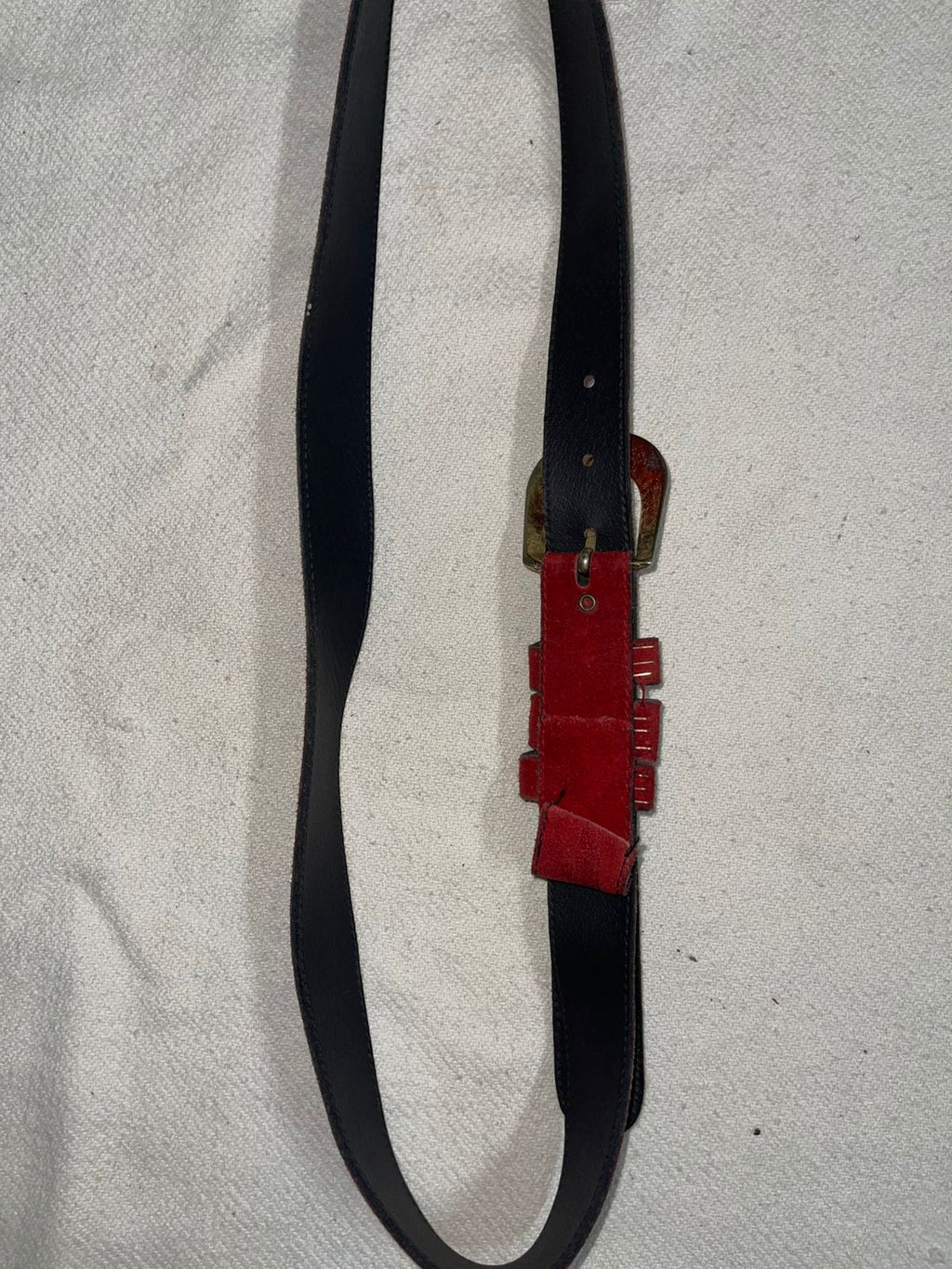Vintage suede rarest burgundy belt