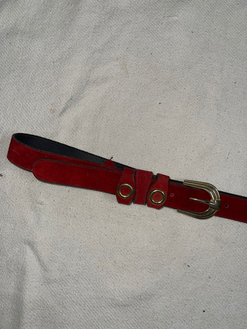 Vintage suede rarest burgundy belt