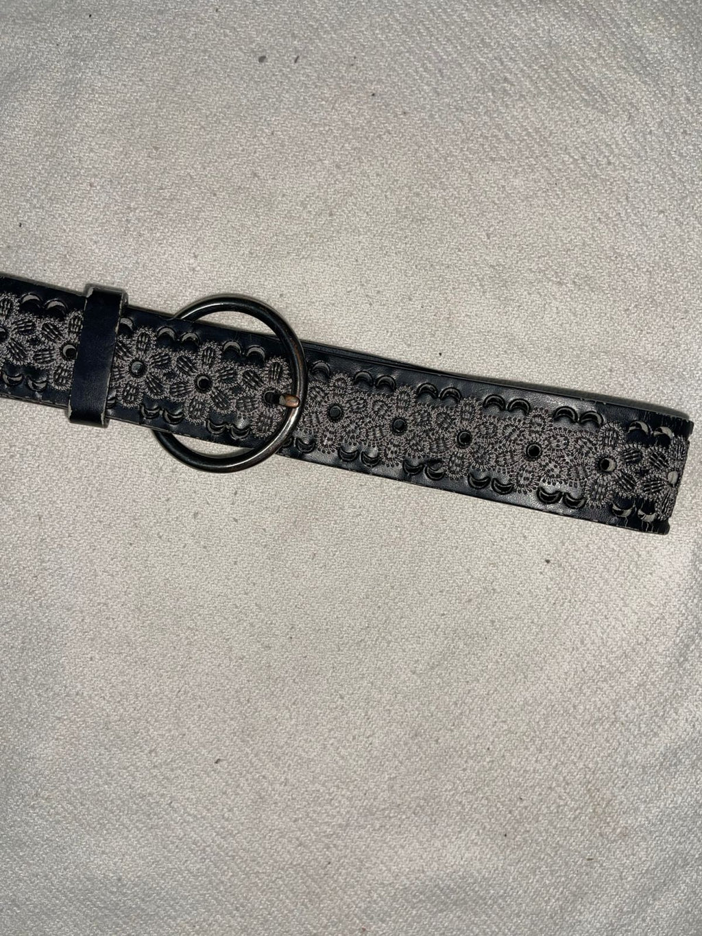 Extremely beautiful leather embroided gothic belt