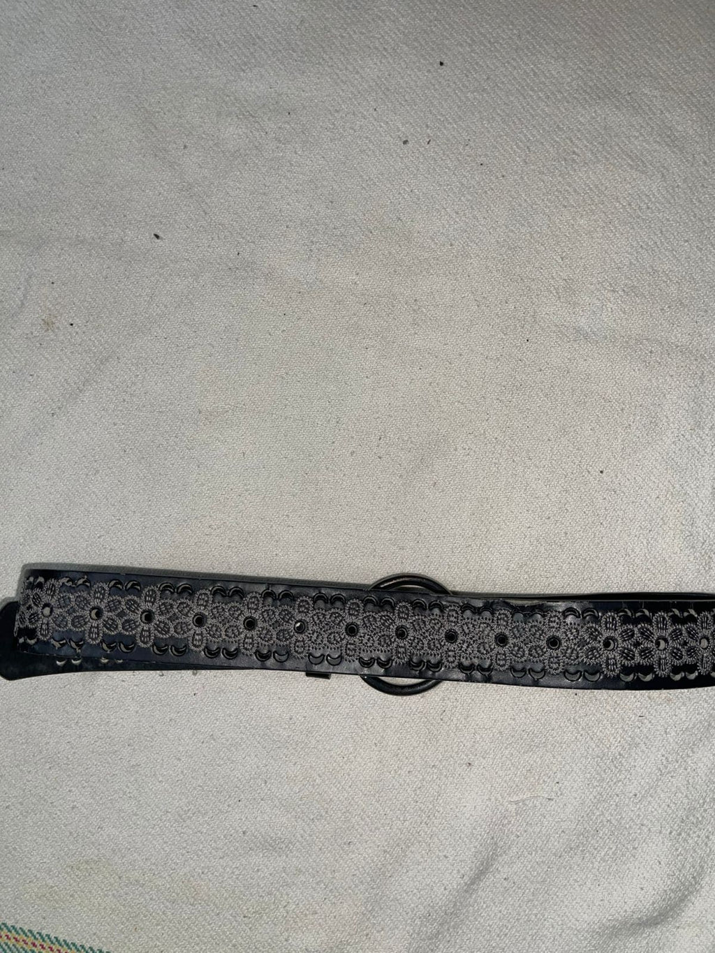 Extremely beautiful leather embroided gothic belt