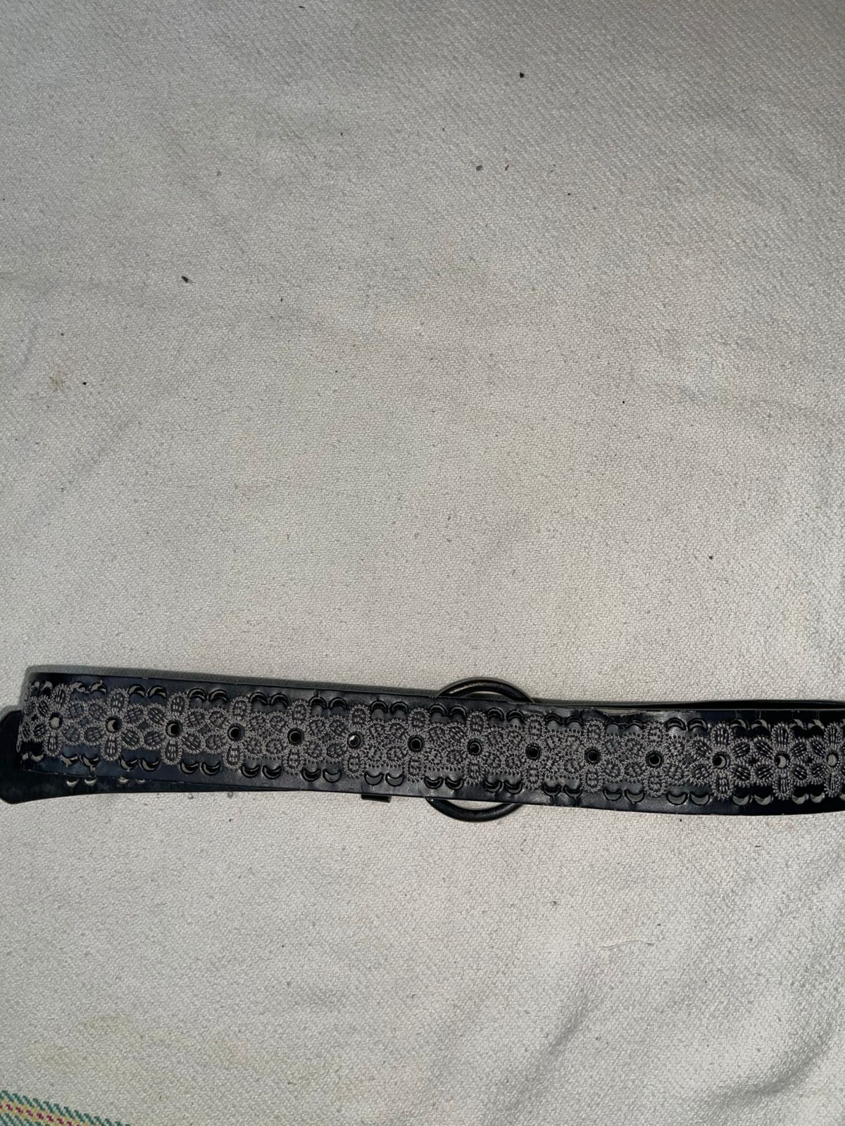 Extremely beautiful leather embroided gothic belt