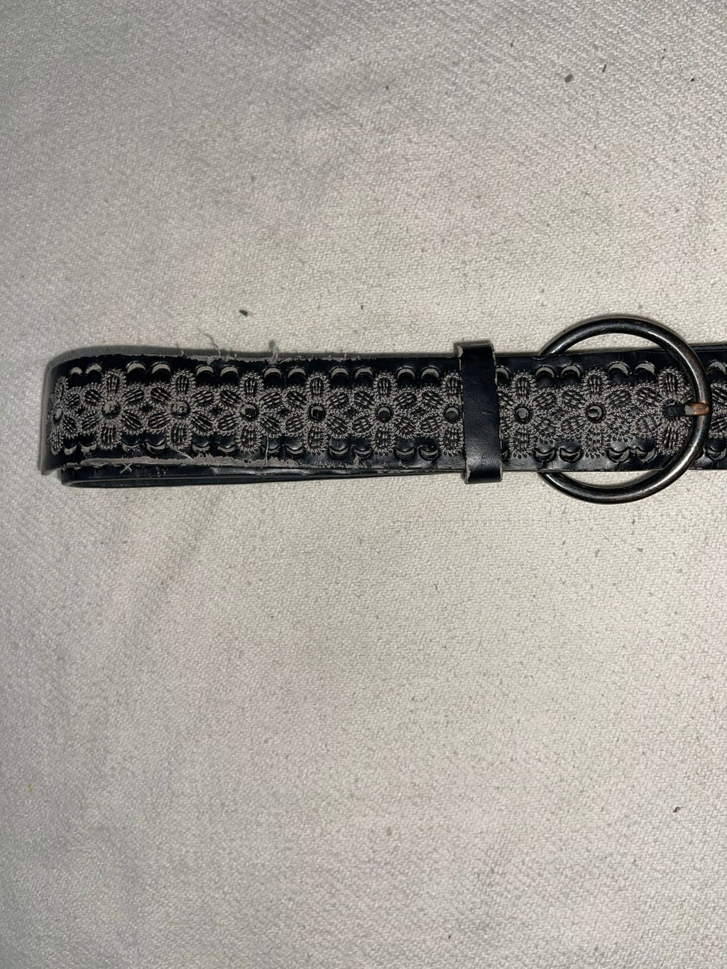 Extremely beautiful leather embroided gothic belt