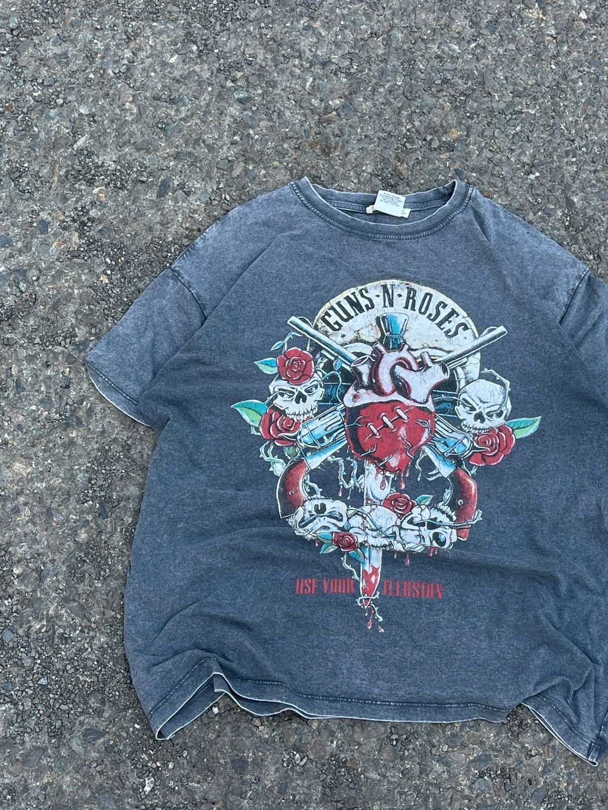 Guns and roses vintage washedd tee