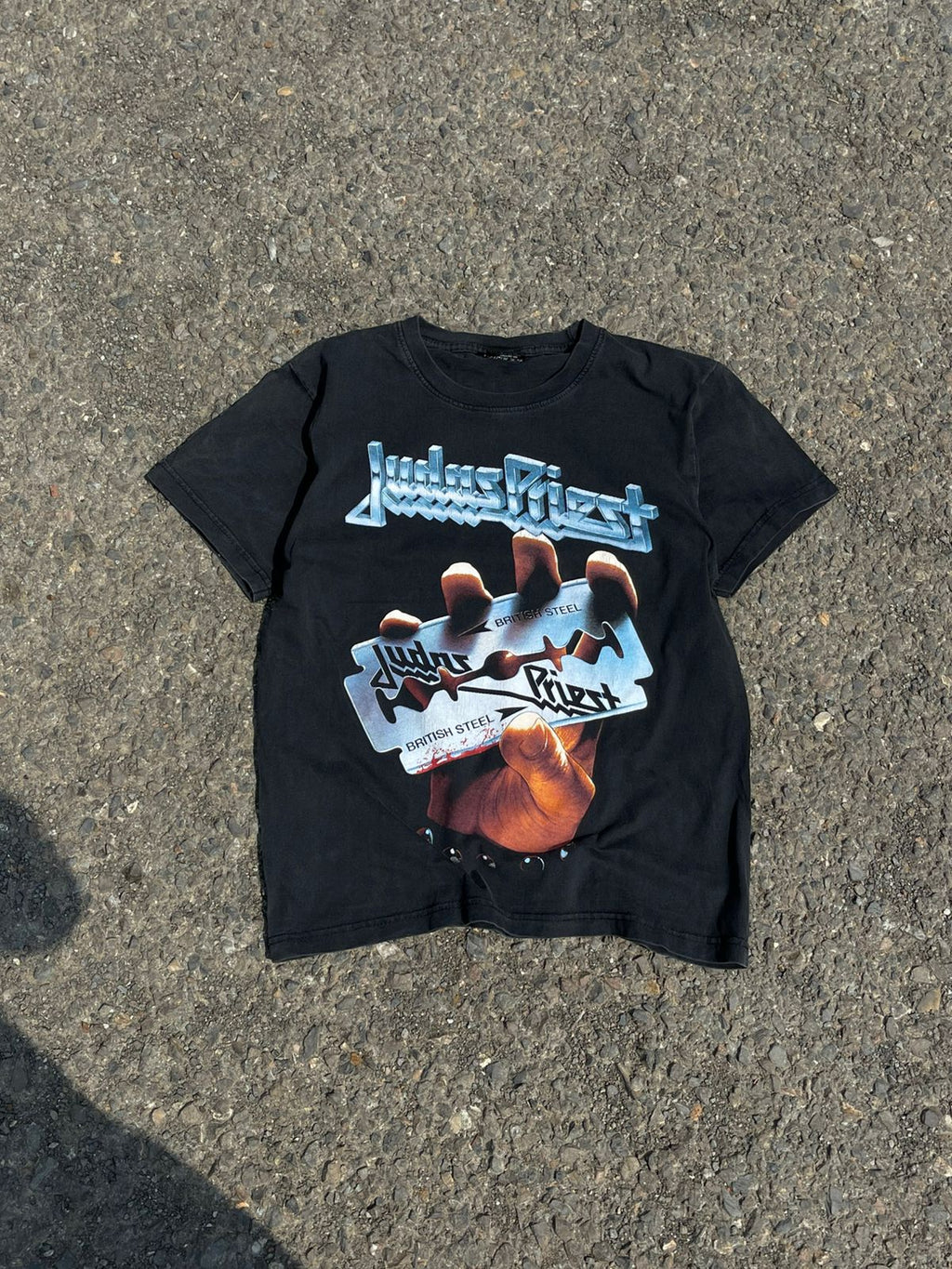 Judas Priest's legendary 1980 heavy metal album, British Steel vintage tee