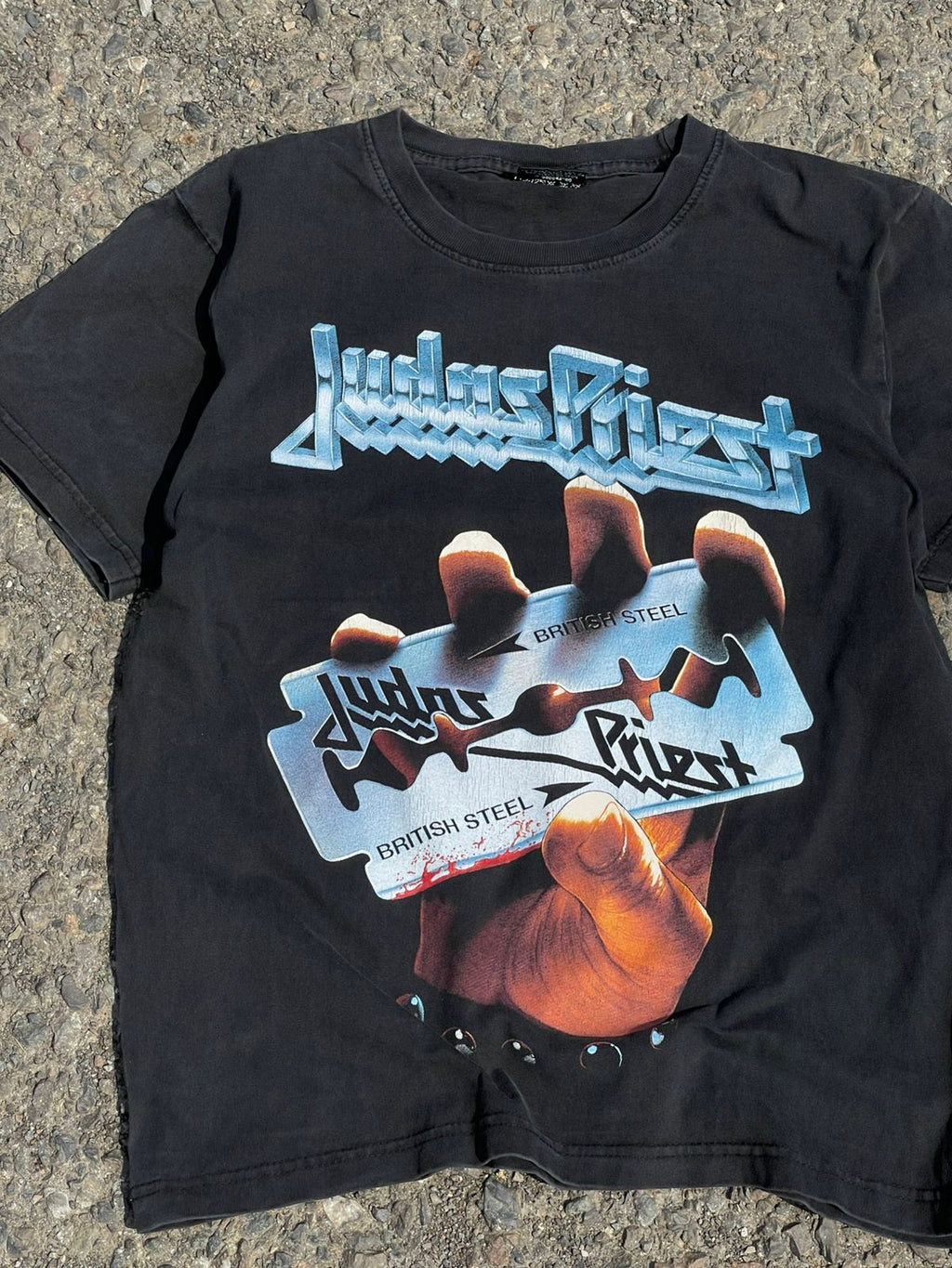 Judas Priest's legendary 1980 heavy metal album, British Steel vintage tee