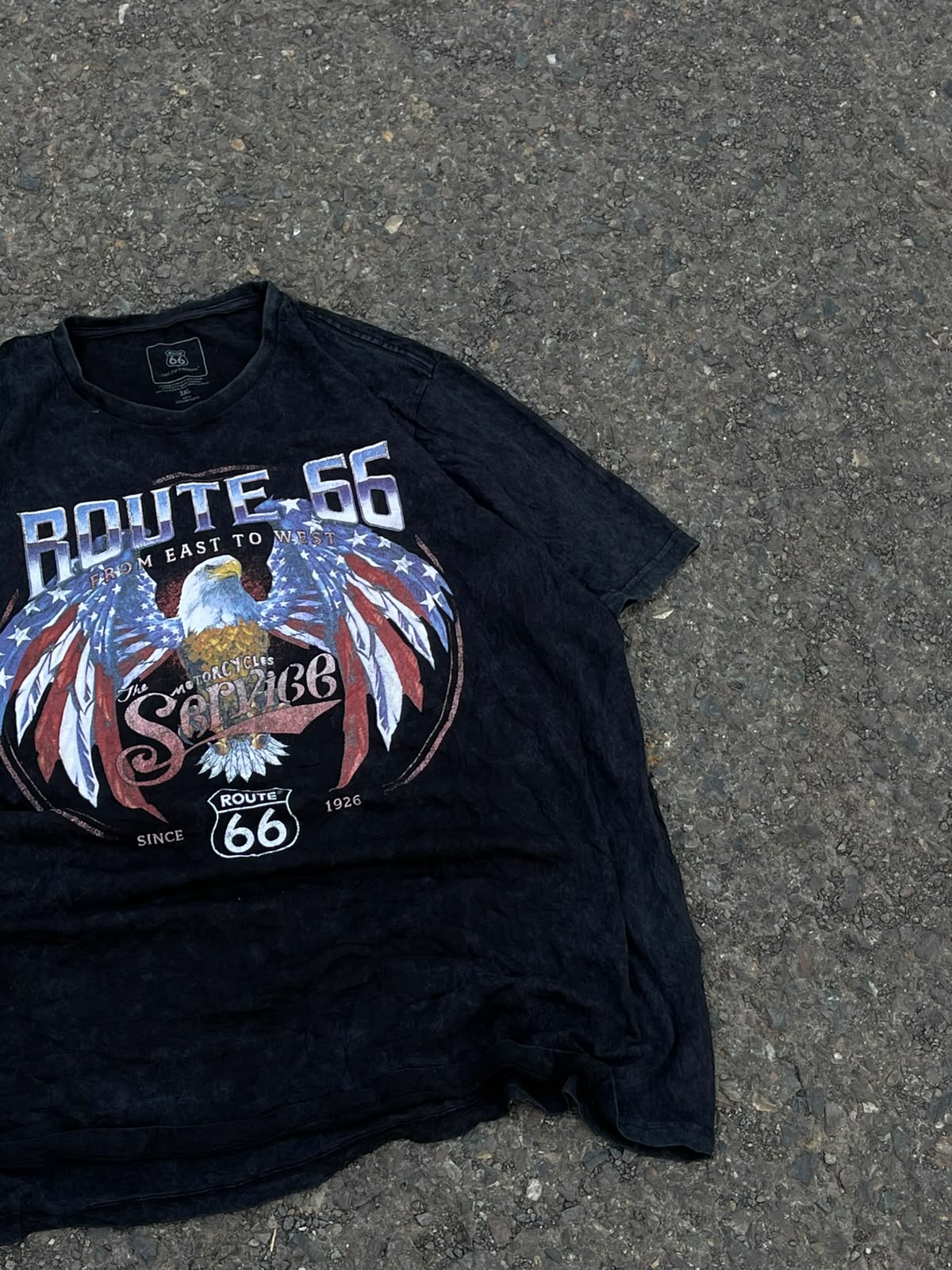 Route 66 vintage racing washed tee