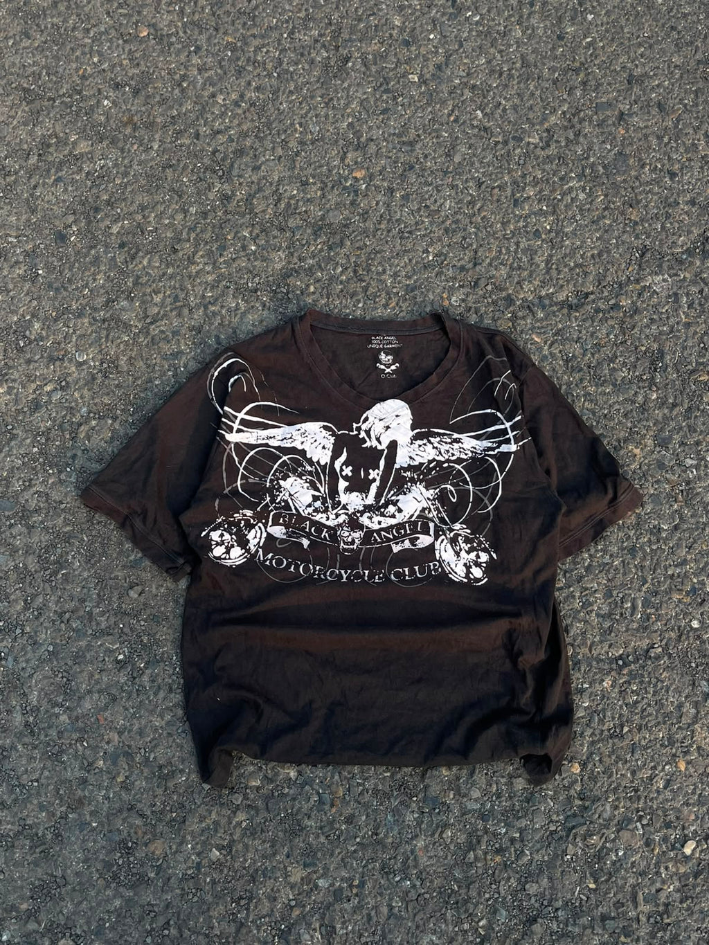 Vintage 1900s black angel racing tee (rare)