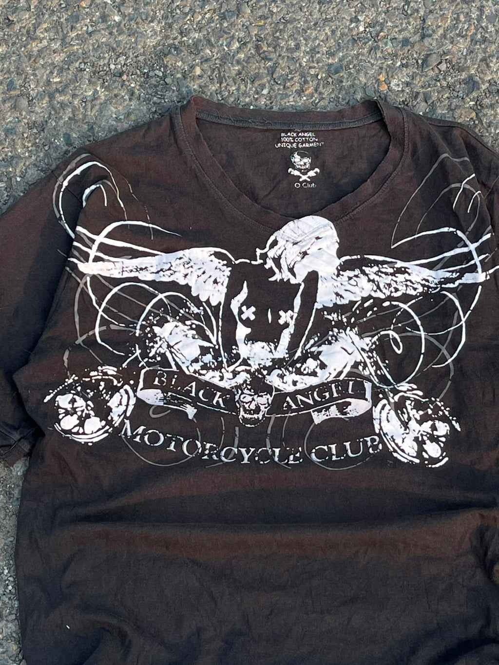 Vintage 1900s black angel racing tee (rare)