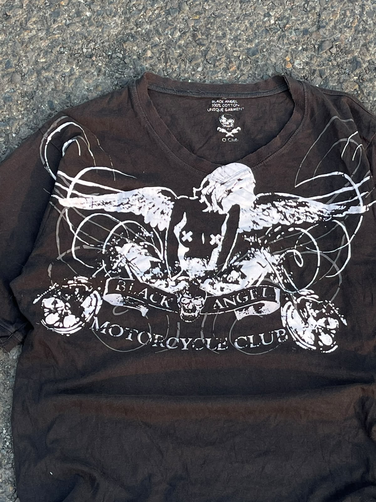 Vintage 1900s black angel racing tee (rare)