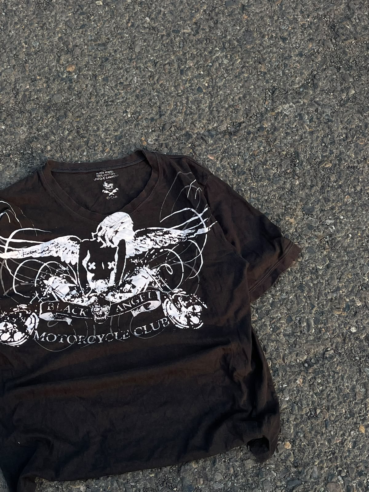 Vintage 1900s black angel racing tee (rare)