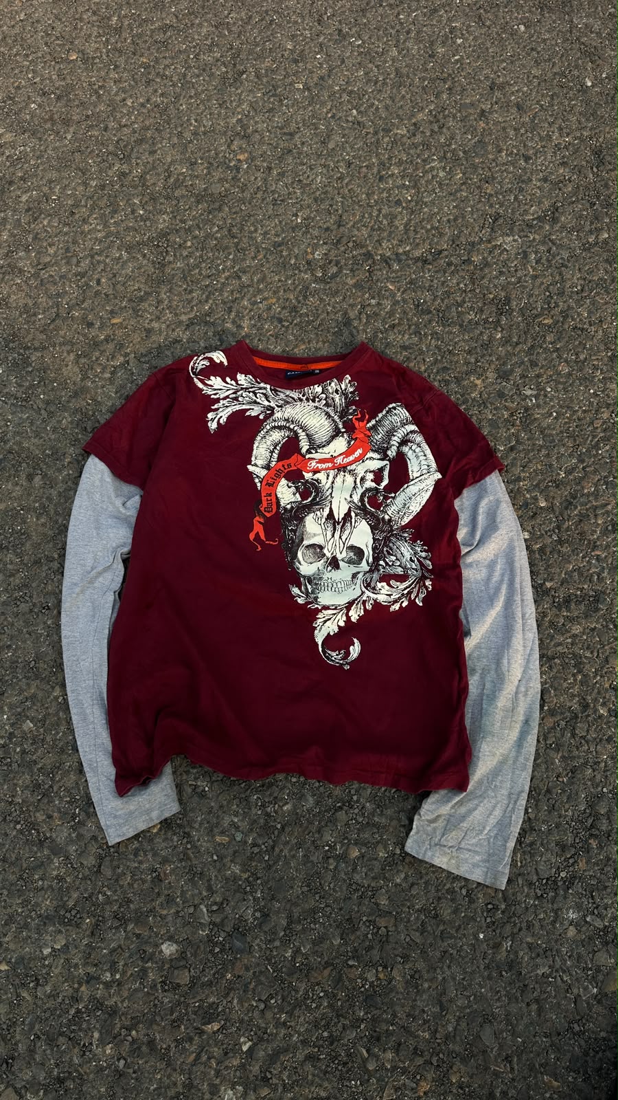 vintage campus 90s layered tee
