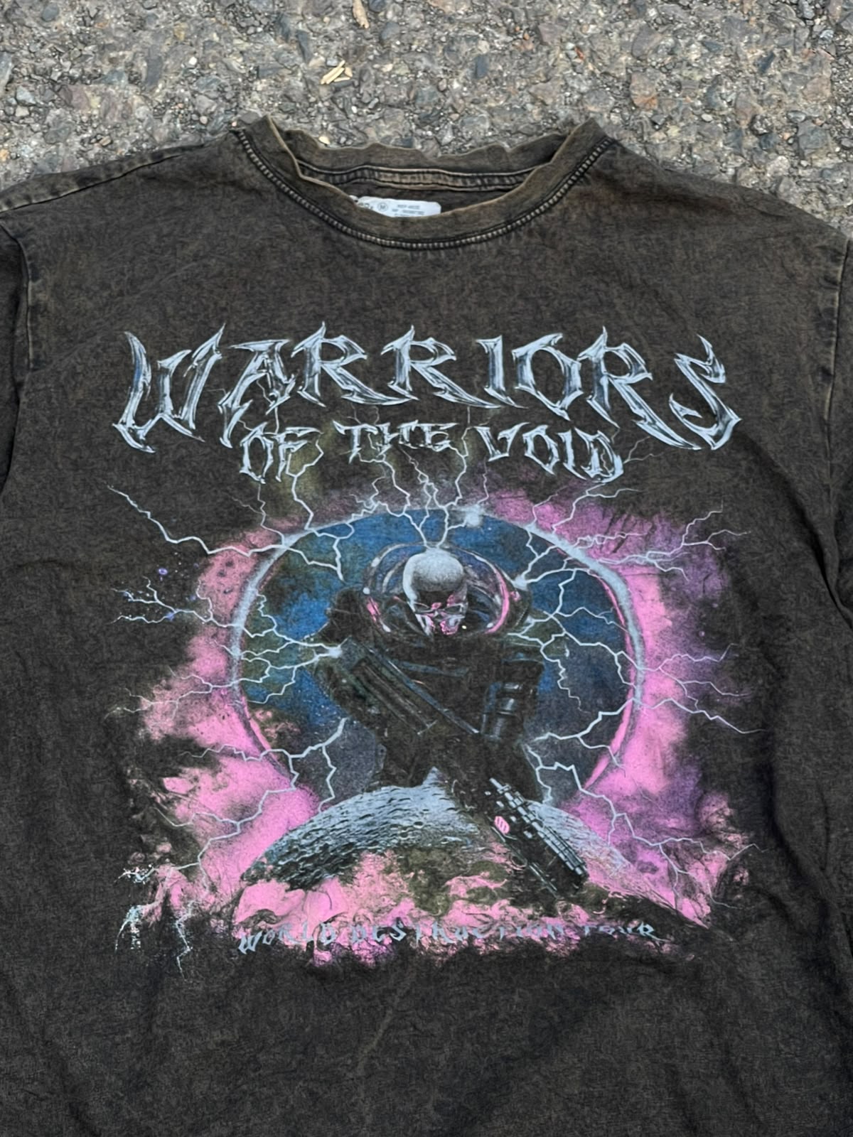 Vintage 90s warriors rare sunfaded tee( extremely rare texture)