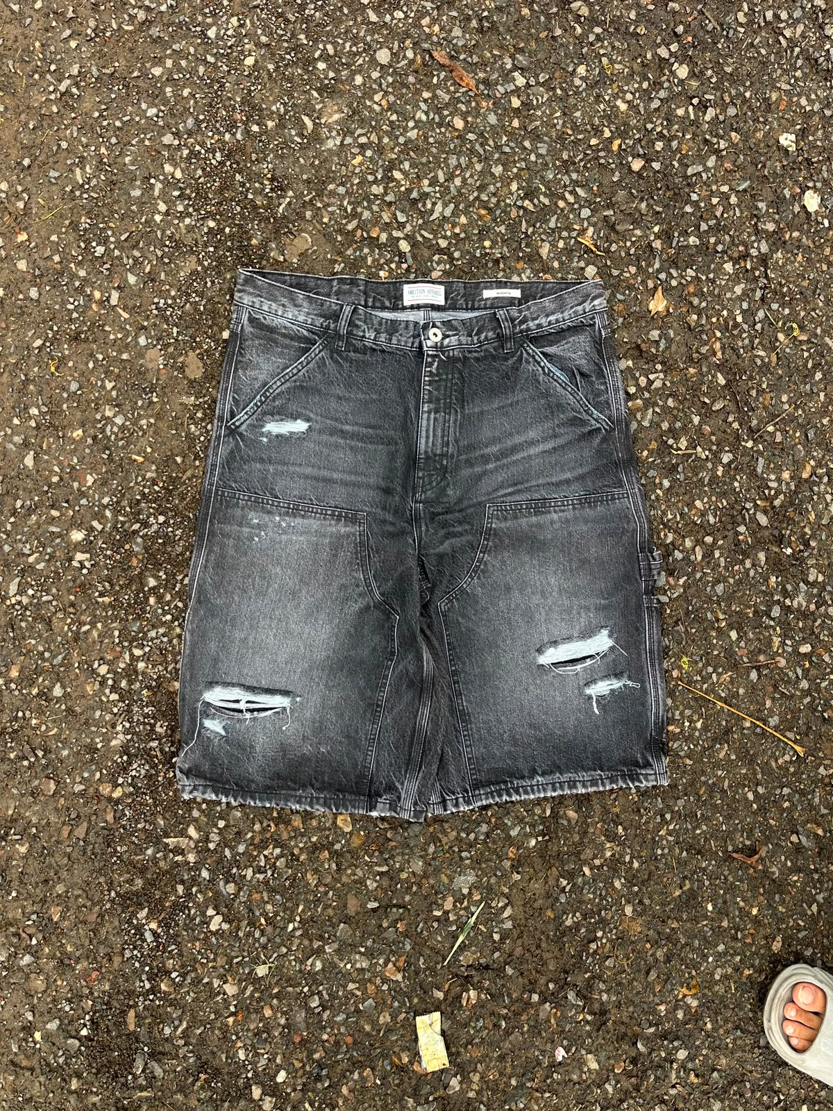 Vintage washed ripped jorts