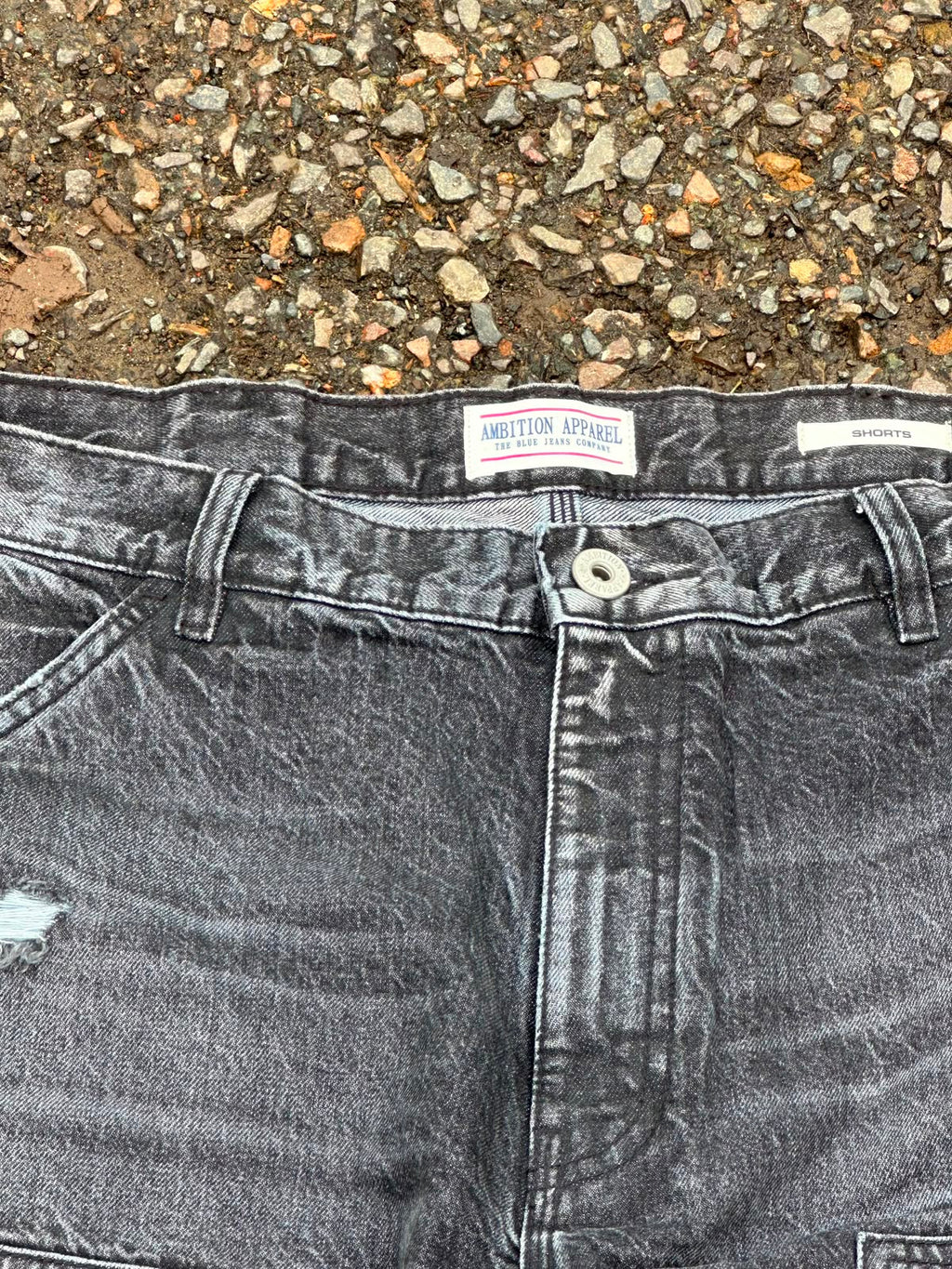 Vintage washed ripped jorts