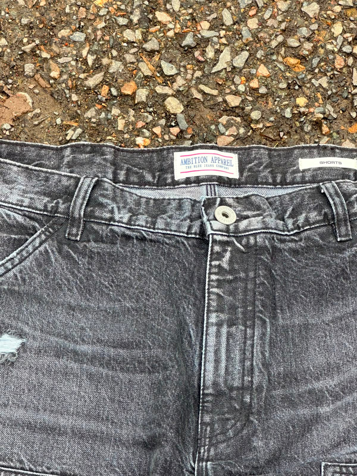 Vintage washed ripped jorts