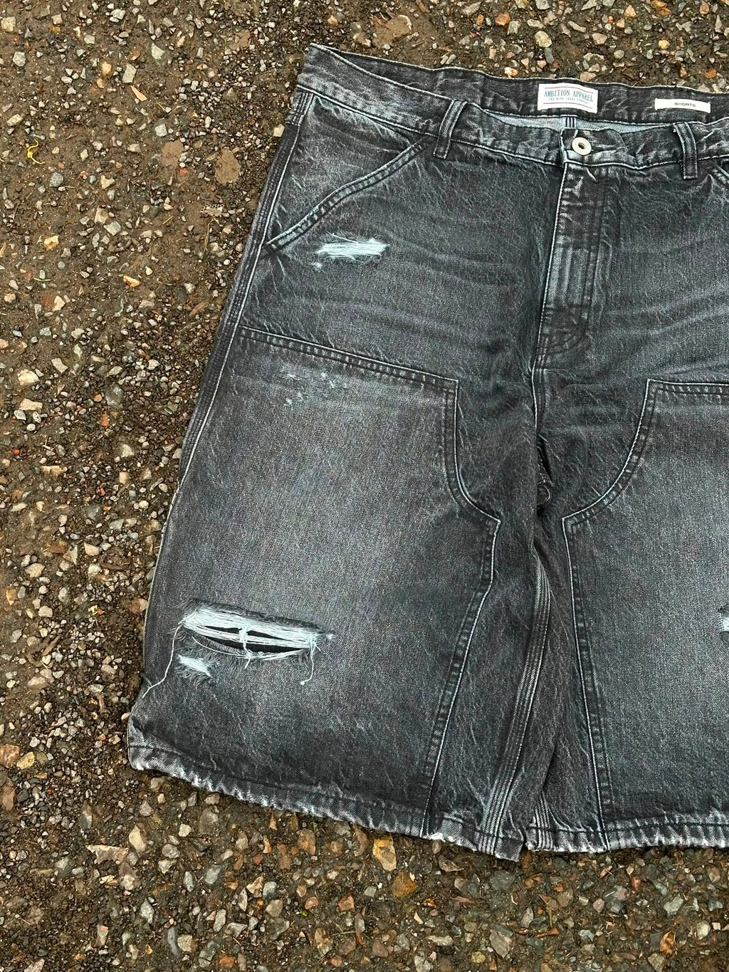Vintage washed ripped jorts