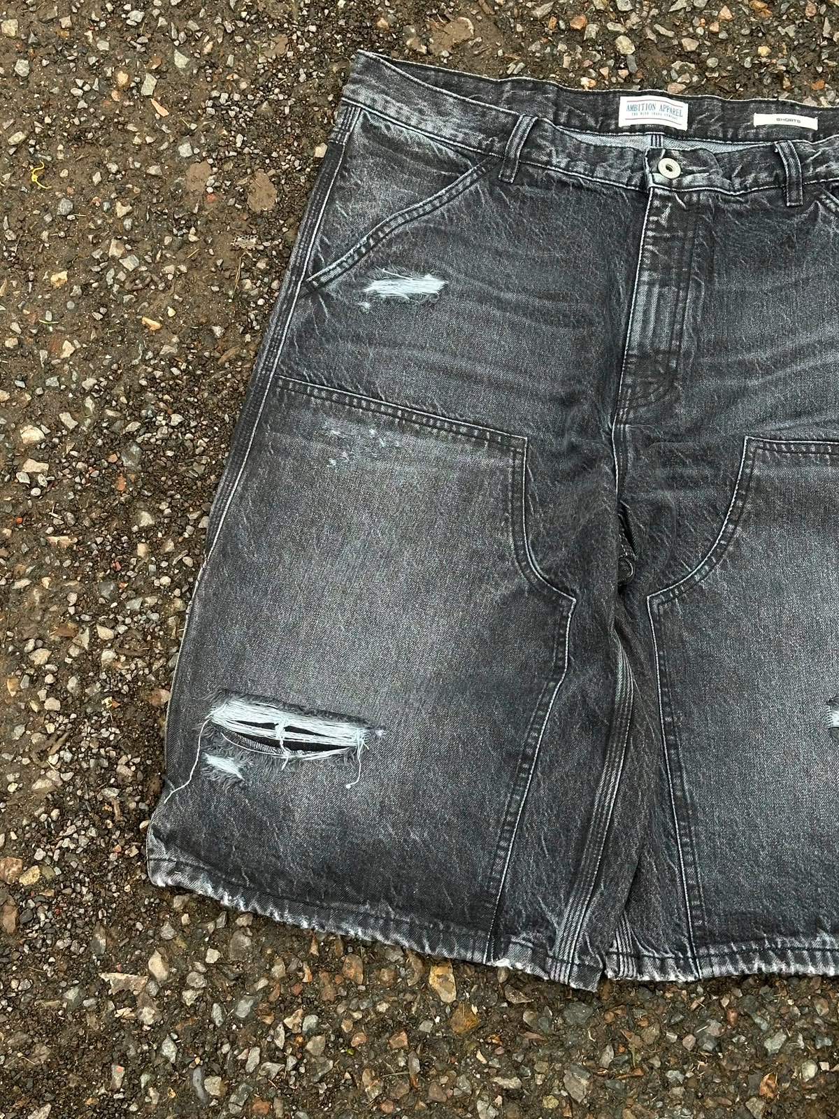 Vintage washed ripped jorts