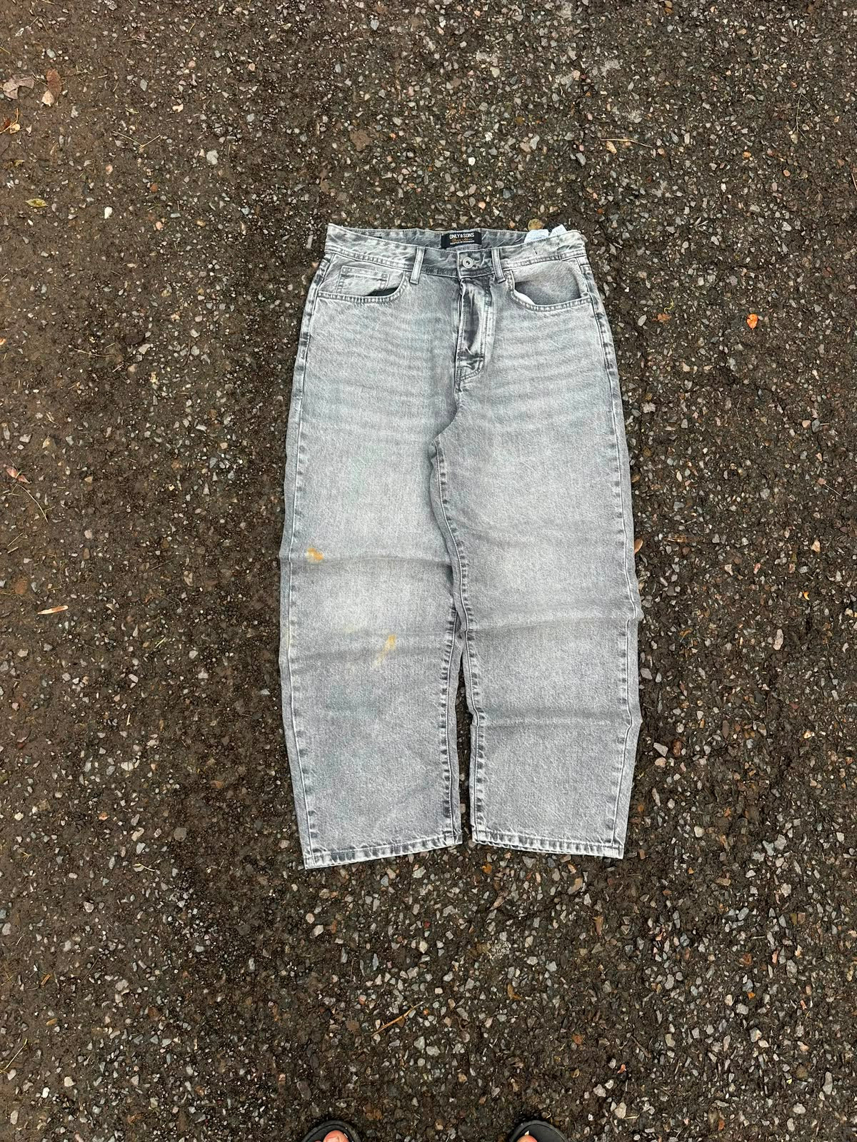 Only and sons vintage grey washed denim