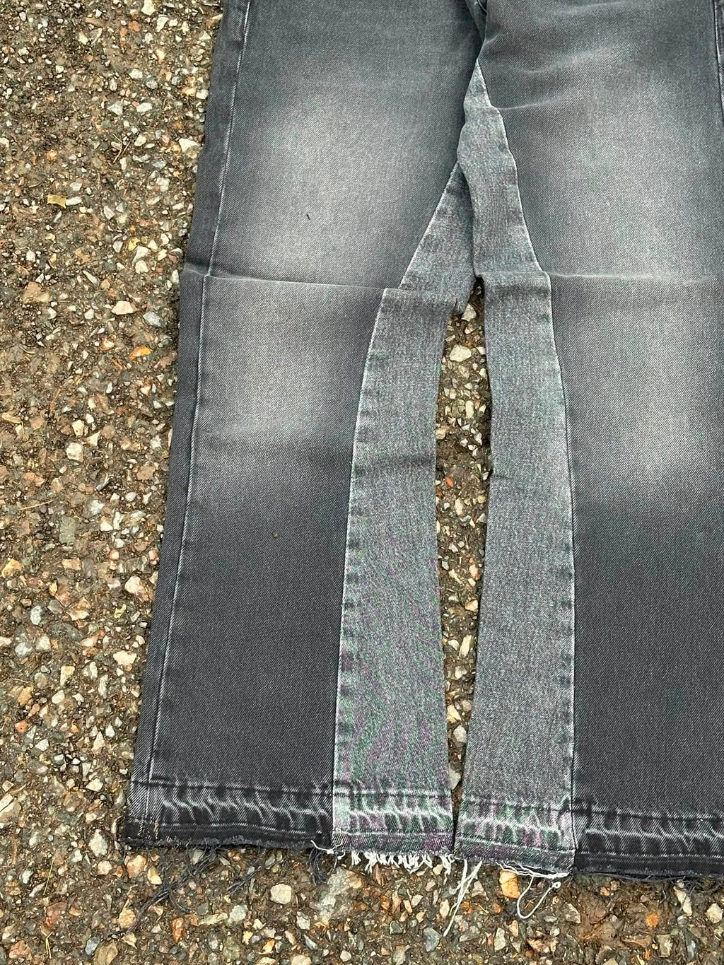 Vintage charcoal wasjed bootcut denim
