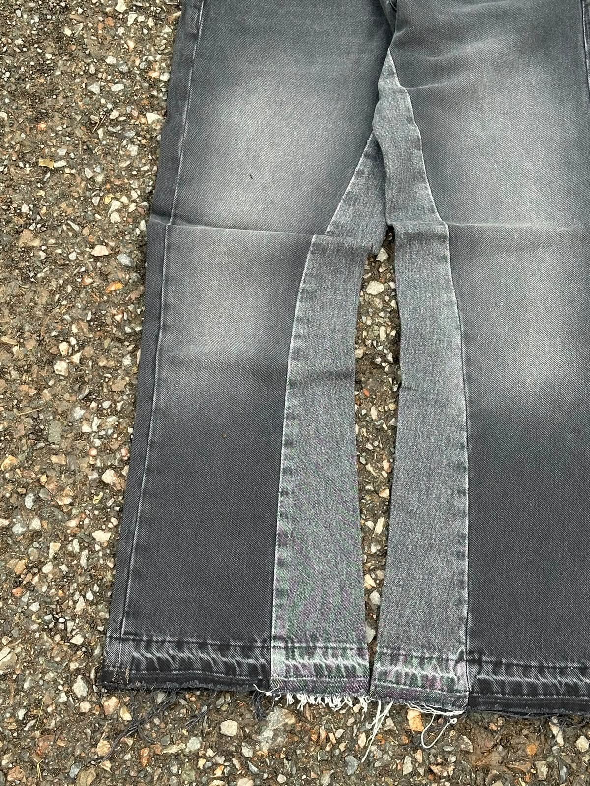 Vintage charcoal wasjed bootcut denim